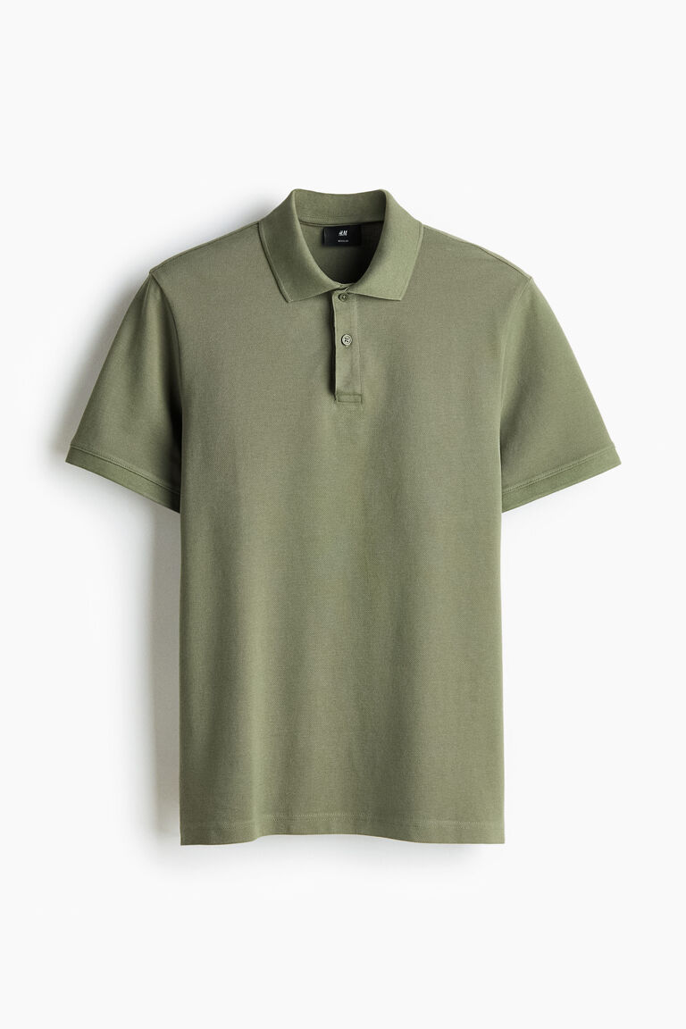Kaos Polo Pria Regular Fit - Khaki Green