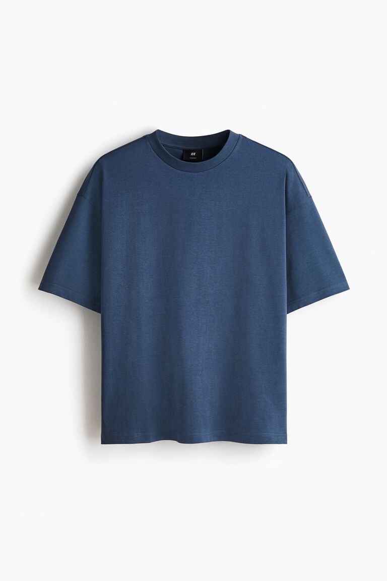 Kaos Polos Pria Oversized Cotton - Slate Blue
