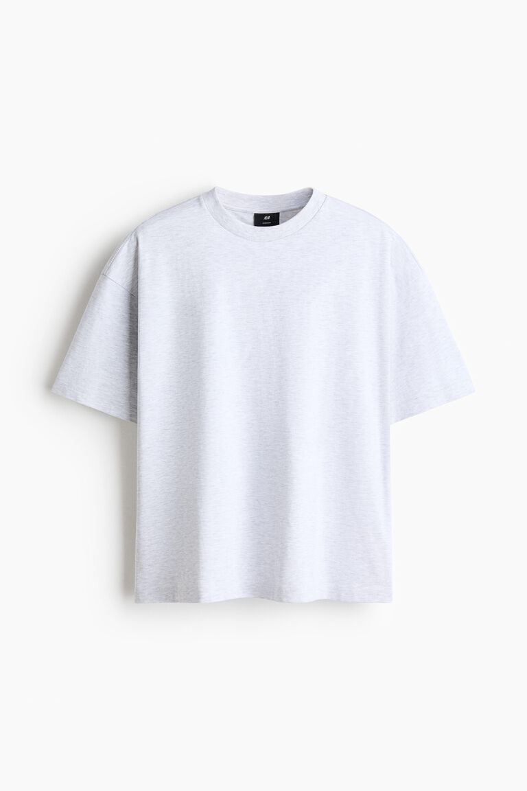 Kaos Polos Unisex Oversized Cotton - Light Heather